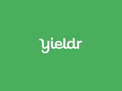 Yieldr branding logo logotype marketing script typography wordmark