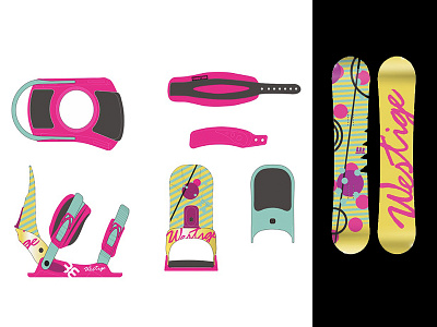 Westige - Snowboard binding binding design product snowboard wastage