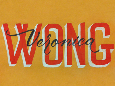 Veronica Wong lettering paint pens skillshare type