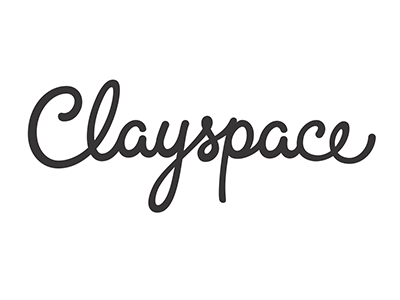 Clayspace lettering logo script