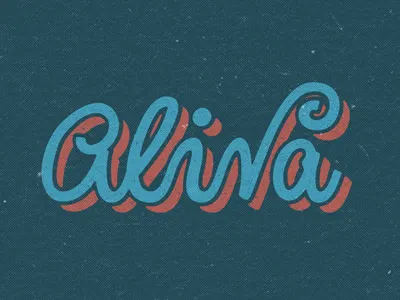 Aliva badge branding drawing drawn greeting card hand insignia lettering logo script typography wedding invitation