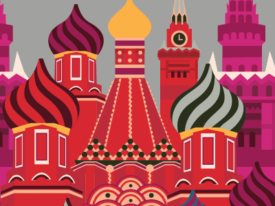 Moscow design graphic illustration moscow travel vector