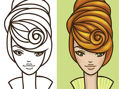 Princess character drawing girl green hair hairstyle illustration princess redhair sketch