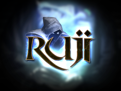 Ruji blue dark fantasy game logo