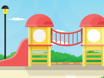 Playground background design drawing flat design illustration ui design