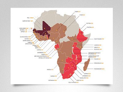 (RED) africa aids data day design hiv infographics project red visualization world