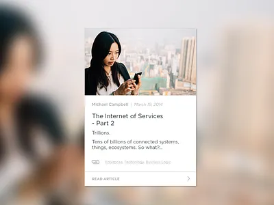 Card blog card post ui web