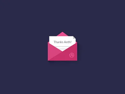 I'm finally here! dribbble envelope invite mail player thanks