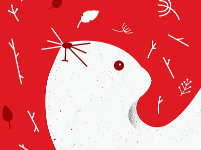 Mink close up animal cute holiday illustration mink monochromatic nature texture