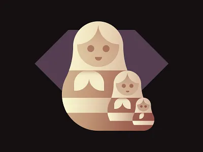 Nesting Dolls badge dolls nesting