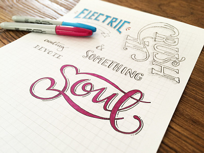Soul & Something hand drawn hand lettering lettering type