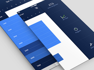 Air Quality Timer analytics data flat health heirarchy information ios8 minimal mobile navigation ui ux