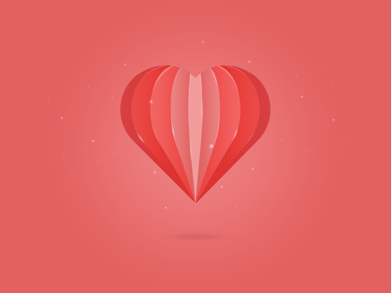 12 years animation float gif glow gradient heart love red zattberg