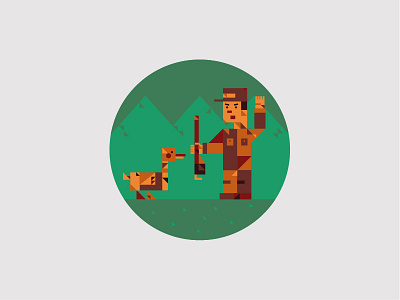 Duck Hunter duck duck hunter field gun hungry hunter mountain polygon triangle vector