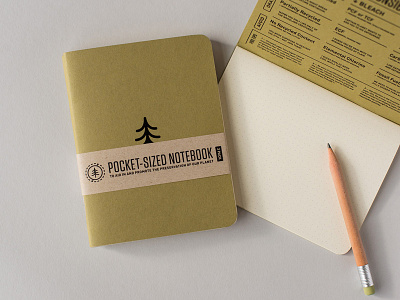 Pocket-Sized Notebook eco green journal notebook paper rad recycled tree