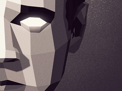 Henry illustration low poly portrait poster