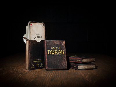 Battle of Durak - Tuck Box battle card game battle of durak brute cards character game mage necromancer thief tuck box vector