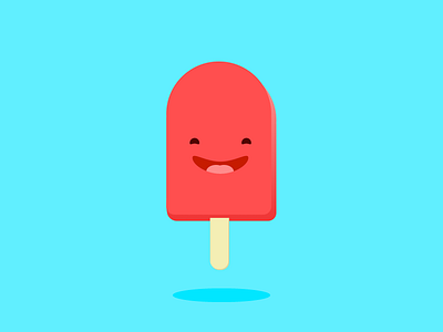 Pop cartoon dessert flat happy illustration popsicle sketch smile sweets