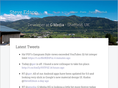 Steve Edson - Personal Site homepage jekyll personal portfolio responsive simple