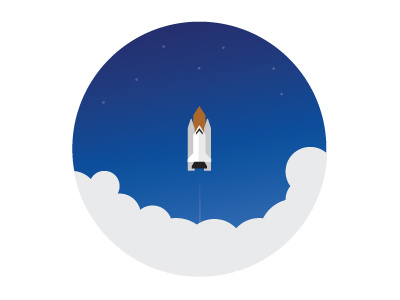 Space Exploration blue design dribbble illustration nasa shuttle sky space stars