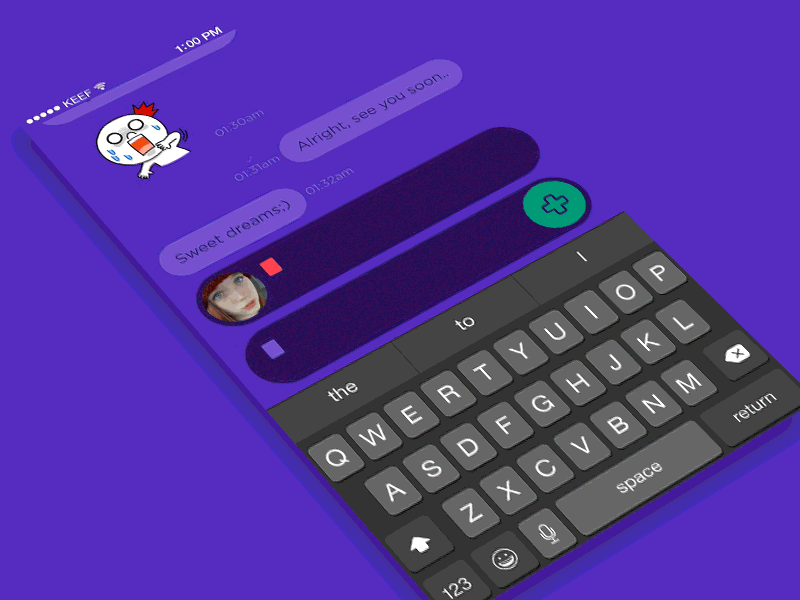 Filtr Options chat app filtr indigo menu pixate stickers