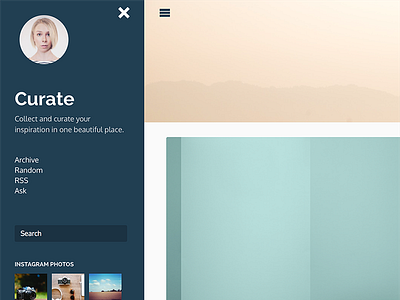 Curate Sidebar curate theme themelantic tumblr