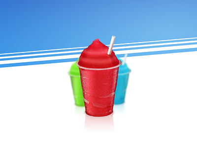 Slush Illustration blue drink ice slushee straw