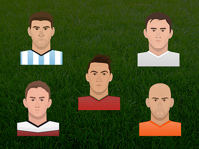 Players Illustration cup football pitch players soccer world