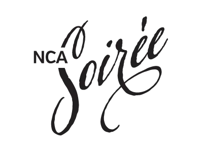 NCA Soiree handdrawn logo script