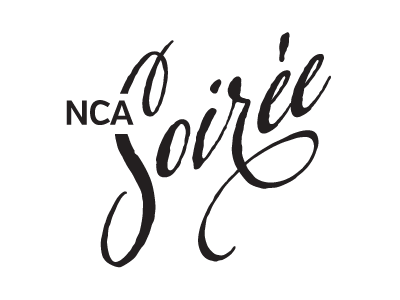 NCA Soiree handdrawn logo script