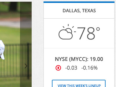 Weather & Stocks stocks weather widget