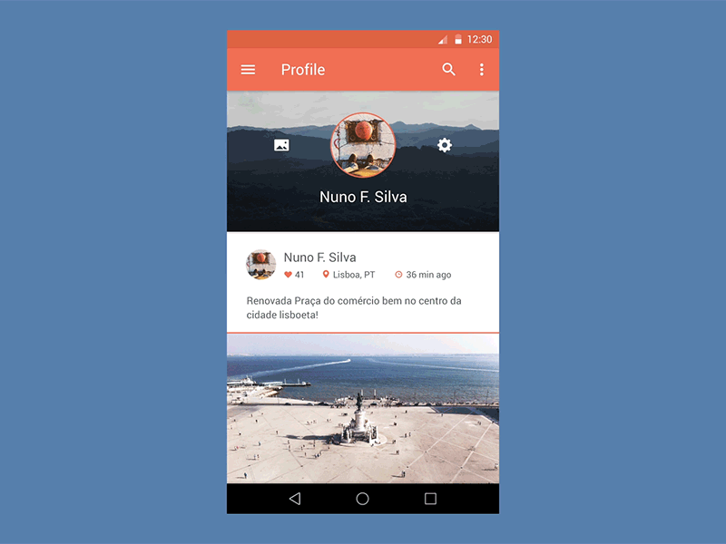 Side menu pull android interaction material design menu mobile ui ux