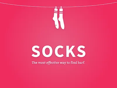 The truth about socks barf bitter fun magenta pets poster source sans pro typography