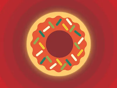 Glowing Donut color donut donuts flat flat design graphic design illustration sweets vector