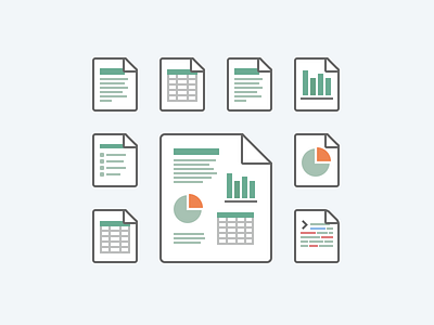 Document type icons business data document icon icons sketch