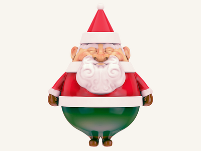 Santa Gnome dude guy 3d christmas gnome render santa sculpture