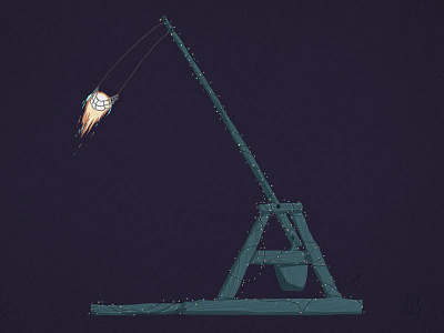 Illustrated advent Day 03 christmas illustrated advent illustration lights photoshop trebuchet