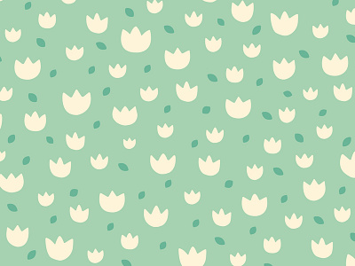 Tulip Pattern flower garden illustration leaves lifestyle pattern plants retro seamless spring tulip vintage