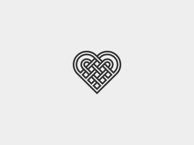 Logo concept branding concept crosshatch heart linework logo overlap