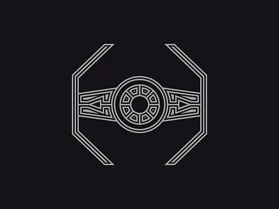 Imperial Tie Fighter empire episode viii illustration lines star wars tie fighter