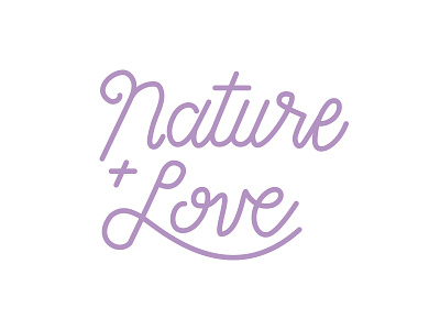 nature + love branding handlettering logo spa