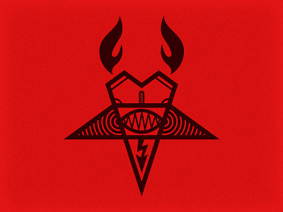 Pantagram darkness fire identity vector