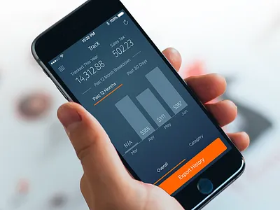 ReceiptBin Mobile Track Screen analytics android data expense export ios mobile receipt receiptbin receipts track