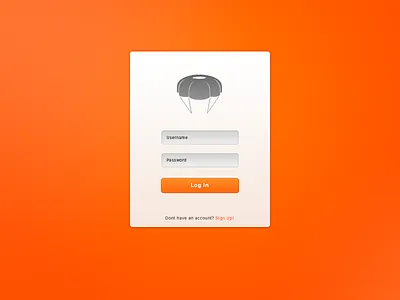 Login Form form login logo orange