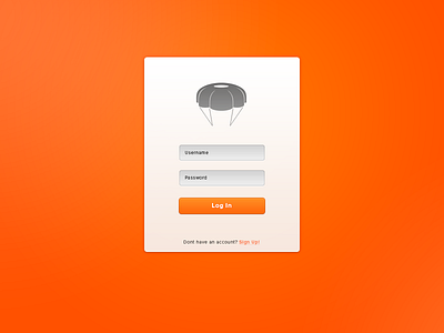 Login Form form login logo orange