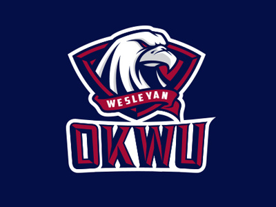 OKWU Main Logo art character design eagle graphic maniac illustration logo oklahoma wesleyan university power sport sports identity sports logo team logo