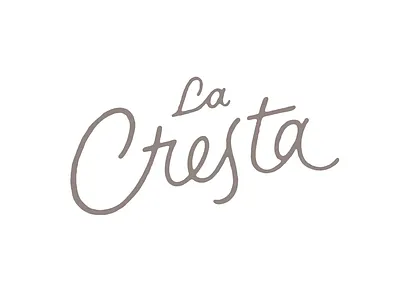 La Cresta lettering logotype scan sketch typography