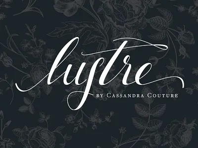 Lustre Logo Concept calligraphy freehand hand drawn handwritten