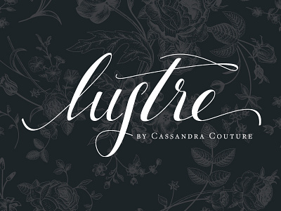 Lustre Logo Concept calligraphy freehand hand drawn handwritten