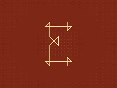 E For Edbury e letters monogram radius typography